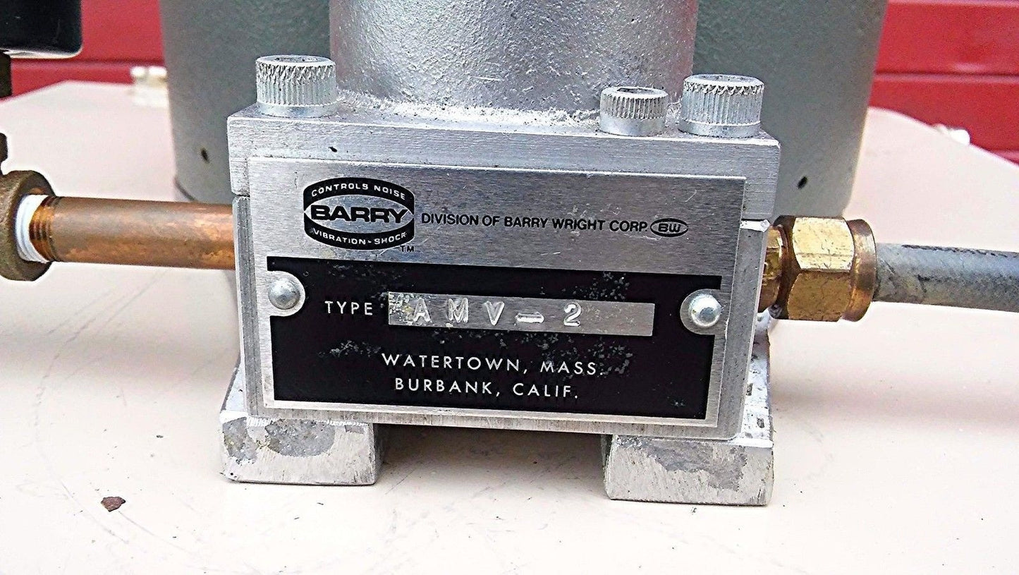 BARRY WRIGHT Type AMV-2 SERVO VALVE CONTROL NOISE VIBRATION SHOCK WORKING GREAT