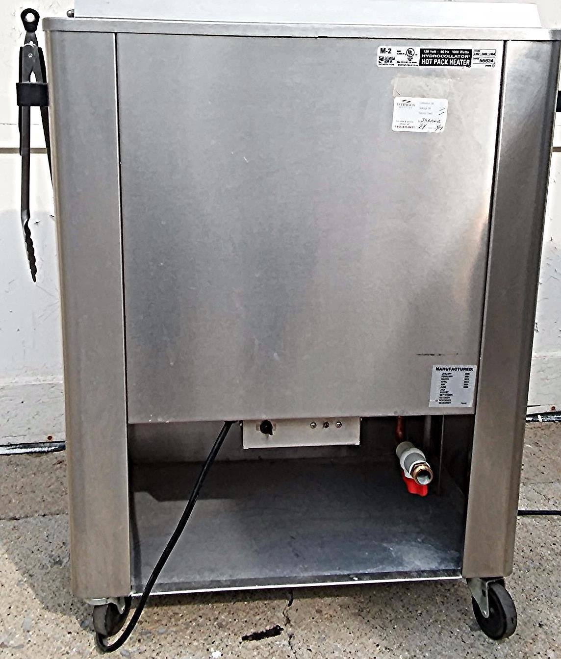 CHATTANOOGA HYDROCOLLATOR HOT PACK HEATER MODEL M2 w Pack & Tong 1000 WATTS 2402