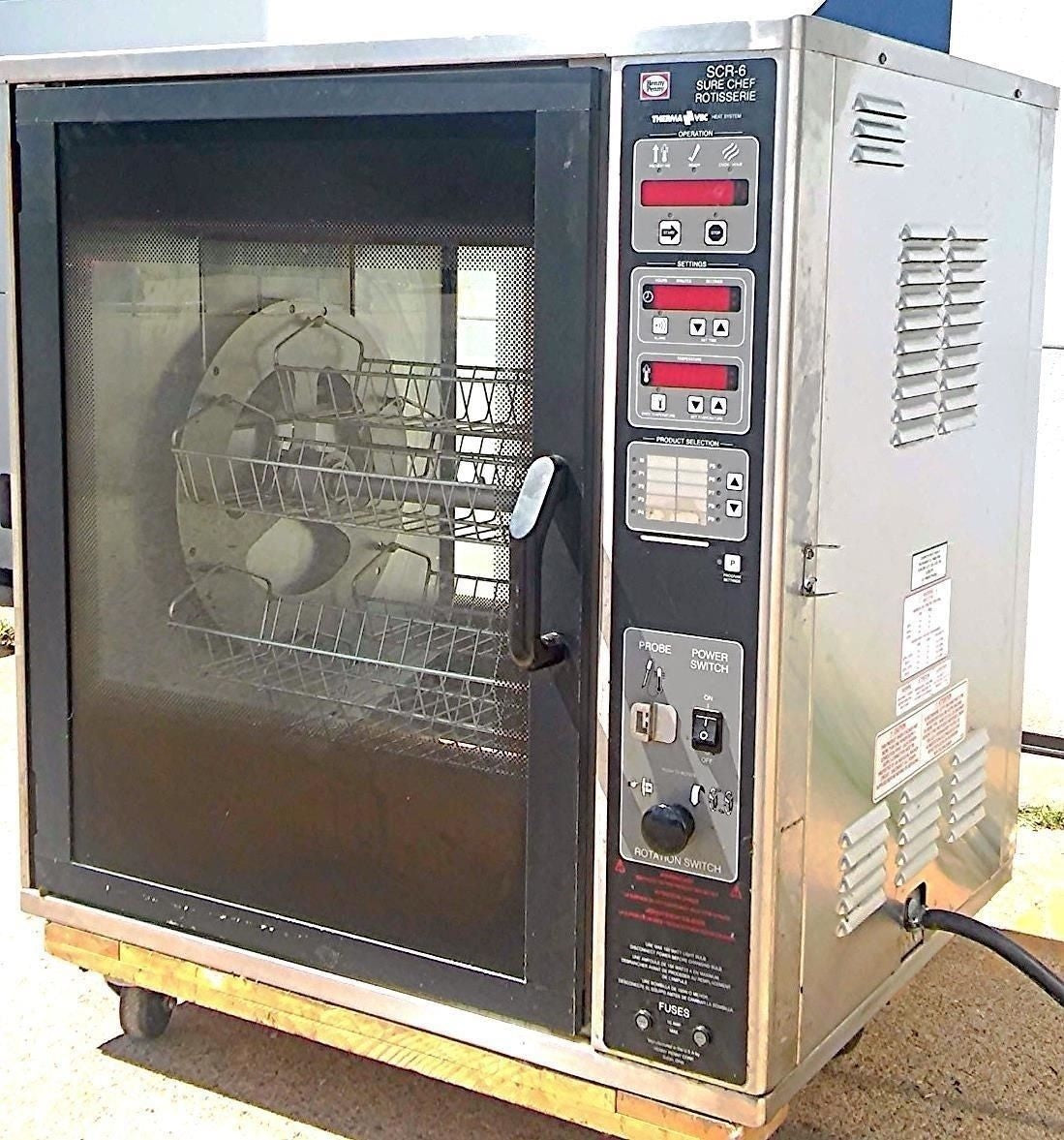 HENNY PENNY SCR-6 SURE CHEF ROTISSERIE 3PHASE KITCHEN REST GLASS CONVECTION OVEN