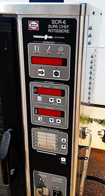 HENNY PENNY SCR-6 SURE CHEF ROTISSERIE 3PHASE KITCHEN REST GLASS CONVECTION OVEN