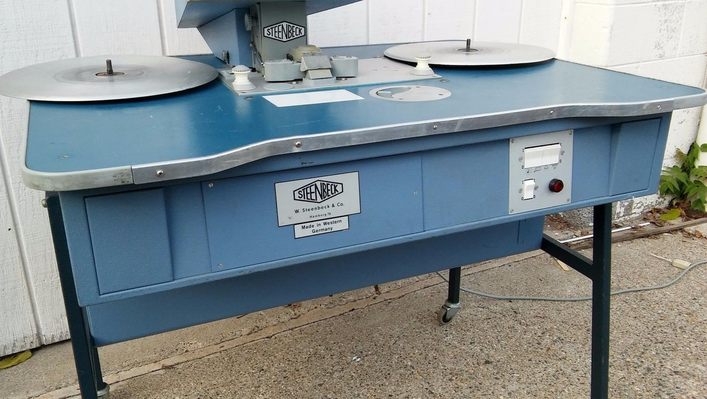 RARE VINTAGE STEENBECK 16 & 35mm EDITING TABLE WATCHVIDEO FREE SHIP SOLD AS IS