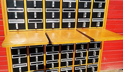 RARE VINTAGE 72 DRAWER LIBRARY CARD CABINET 65 High x 41.5 Wide x 17.5 Deep