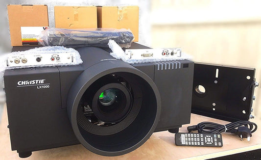 CHRISTIE LX1000 3-LCD XGA PROJECTOR with REMOTE INPUT CARDS & MOUNT FREE SHIPPIN