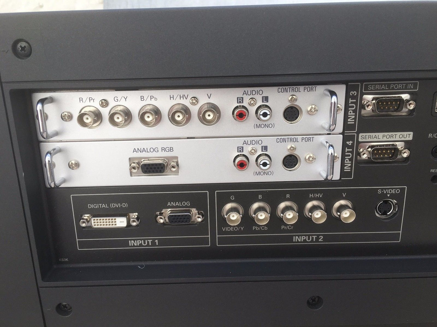 CHRISTIE LX1000 3-LCD XGA PROJECTOR with REMOTE INPUT CARDS & MOUNT FREE SHIPPIN