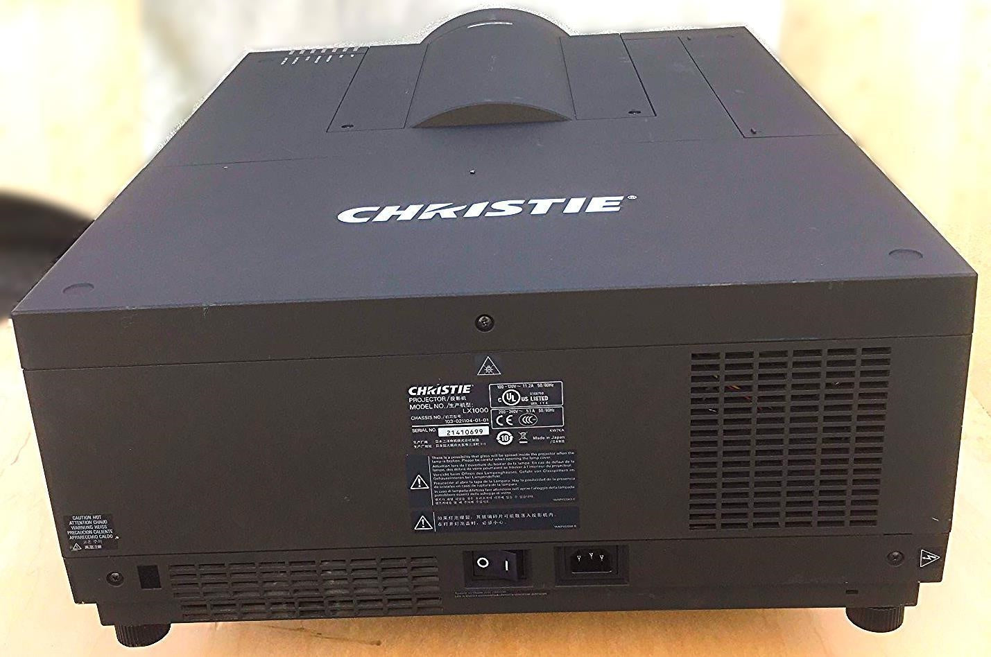 CHRISTIE LX1000 3-LCD XGA PROJECTOR with REMOTE INPUT CARDS & MOUNT FREE SHIPPIN