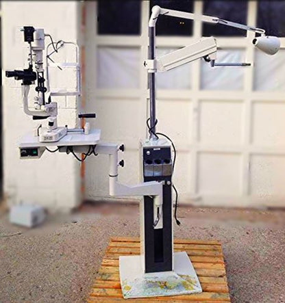 REICHERT XCEL 300 SLIT LAMP OPTOMETRY OPTOMETRIST ADJUST EXAM & OPHTHALMIC STAND