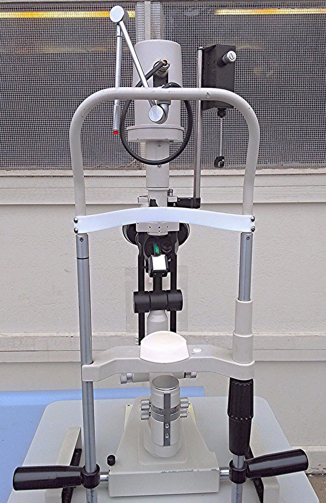 REICHERT XCEL 300 SLIT LAMP OPTOMETRY OPTOMETRIST ADJUST EXAM & OPHTHALMIC STAND