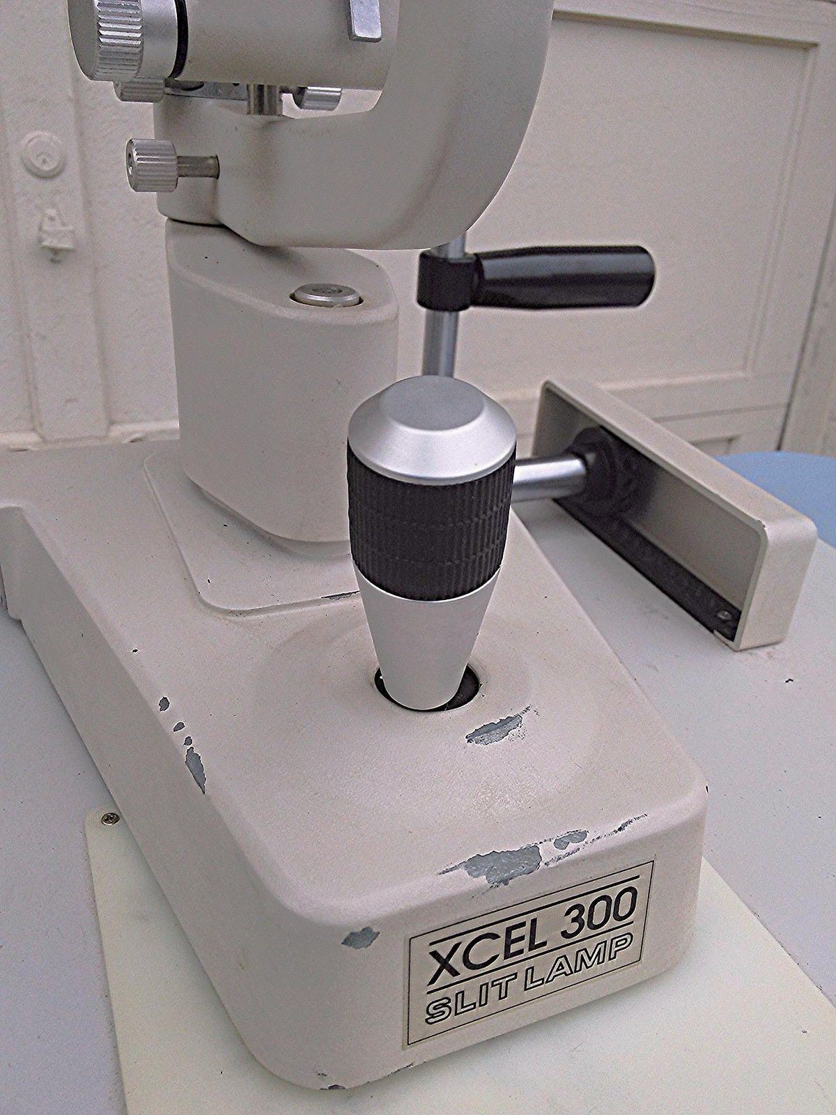 REICHERT XCEL 300 SLIT LAMP OPTOMETRY OPTOMETRIST ADJUST EXAM & OPHTHALMIC STAND