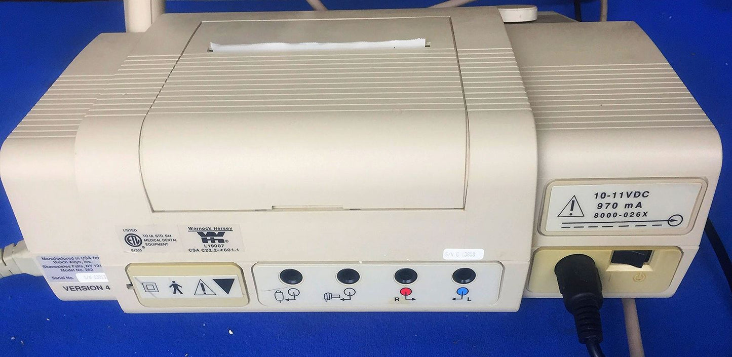 WELCH ALLYN V4 TM 262 AUTO TYMP TYMPANOMETER AUDIOMETER & MANUAL TM262 FREE SHIP