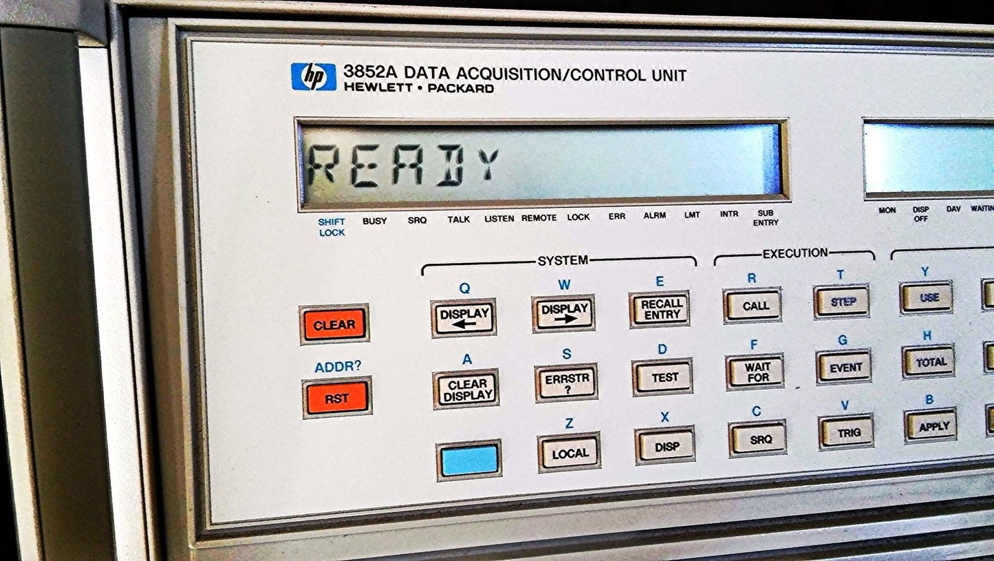 HEWLETT PACKARD 3852A DATA AQUISITION CONTROL UNIT WORKING PERFECTLY FREE SHIP