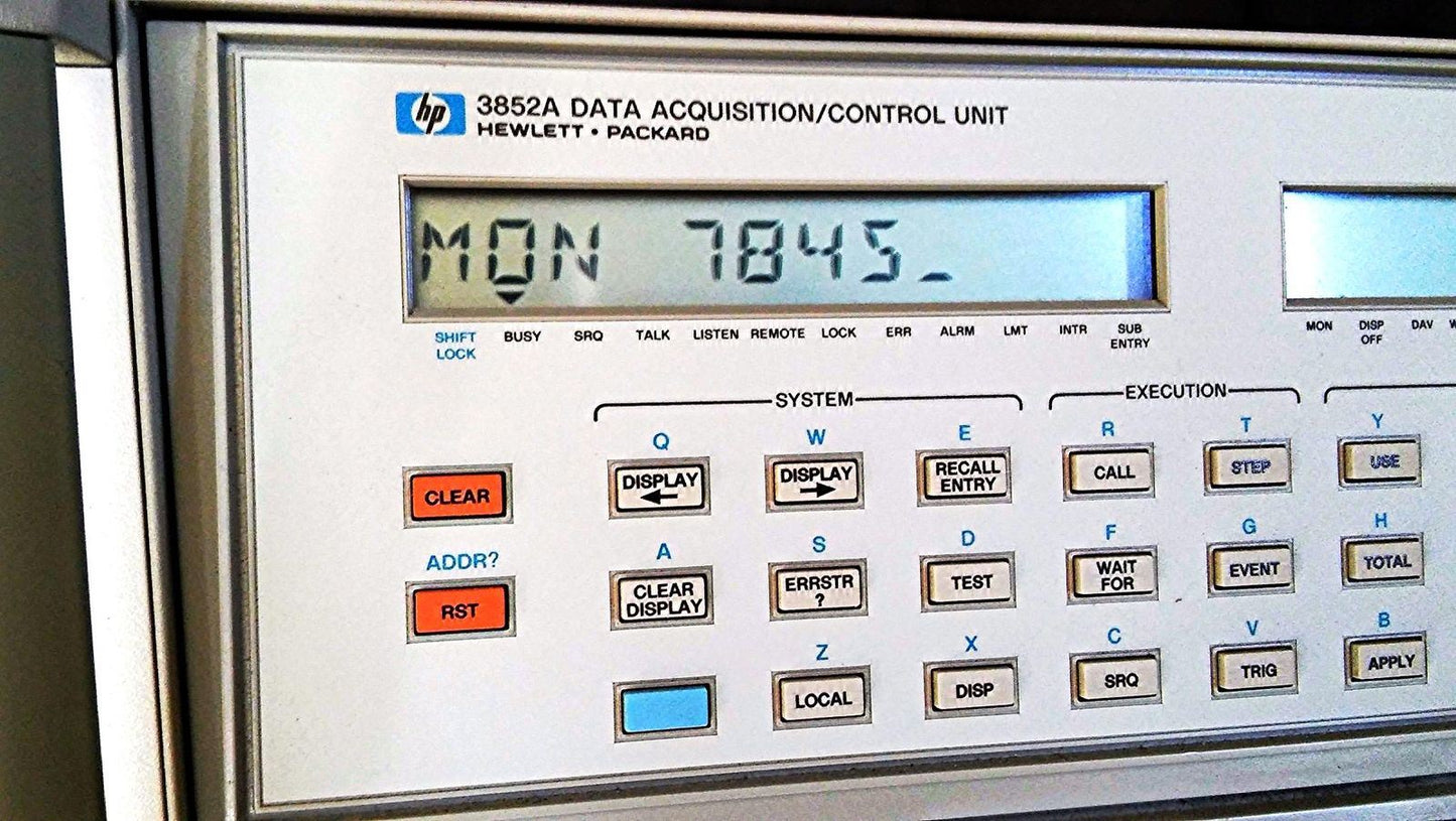 HEWLETT PACKARD 3852A DATA AQUISITION CONTROL UNIT WORKING PERFECTLY FREE SHIP