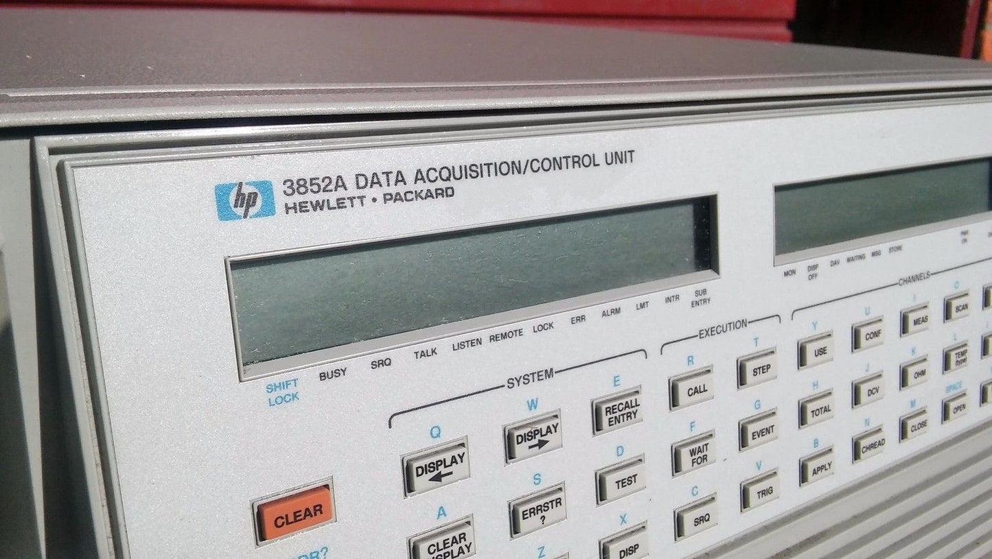 HEWLETT PACKARD 3852A DATA AQUISITION CONTROL UNIT WORKING PERFECTLY FREE SHIP