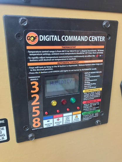 GQF SPORTSMAN 1502 DIGITAL EGG INCUBATOR & HATCHER COMBO CABINET WATCH VIDEO