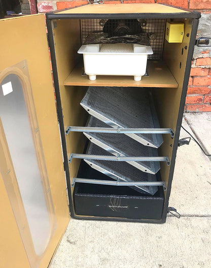 GQF SPORTSMAN 1502 DIGITAL EGG INCUBATOR & HATCHER COMBO CABINET WATCH VIDEO