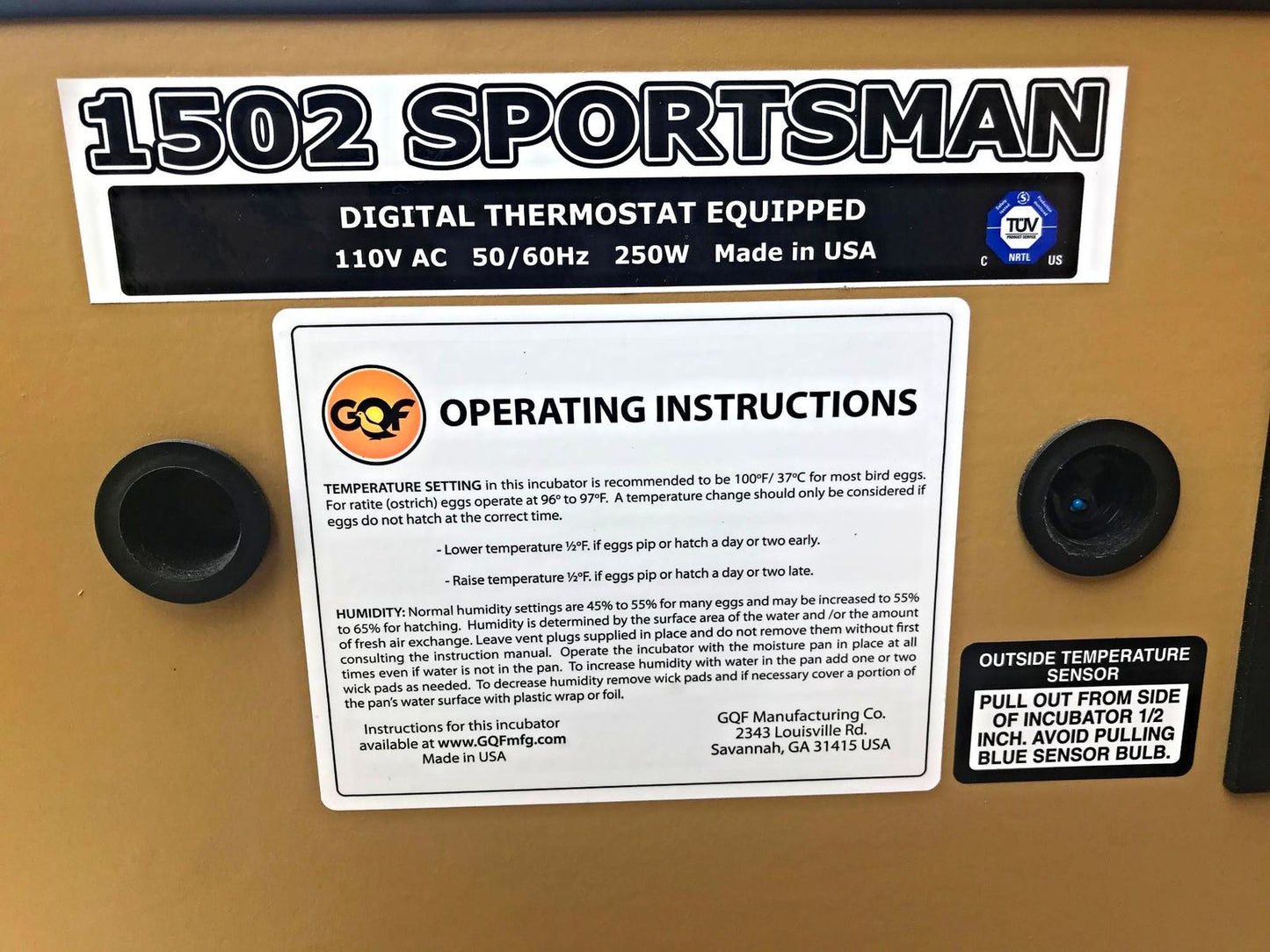 GQF SPORTSMAN 1502 DIGITAL EGG INCUBATOR & HATCHER COMBO CABINET WATCH VIDEO