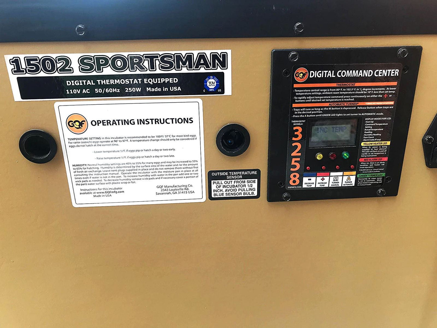 GQF SPORTSMAN 1502 DIGITAL EGG INCUBATOR & HATCHER COMBO CABINET WATCH VIDEO