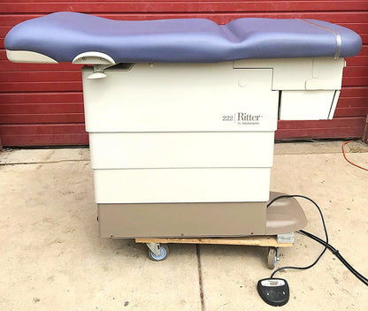 MIDMARK RITTER 222 HI-LO POWER PATIENT EXAM TABLE GYNECOLOGY MEDICAL FOOT REMOTE