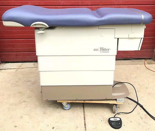 MIDMARK RITTER 222 HI-LO POWER PATIENT EXAM TABLE GYNECOLOGY MEDICAL FOOT REMOTE