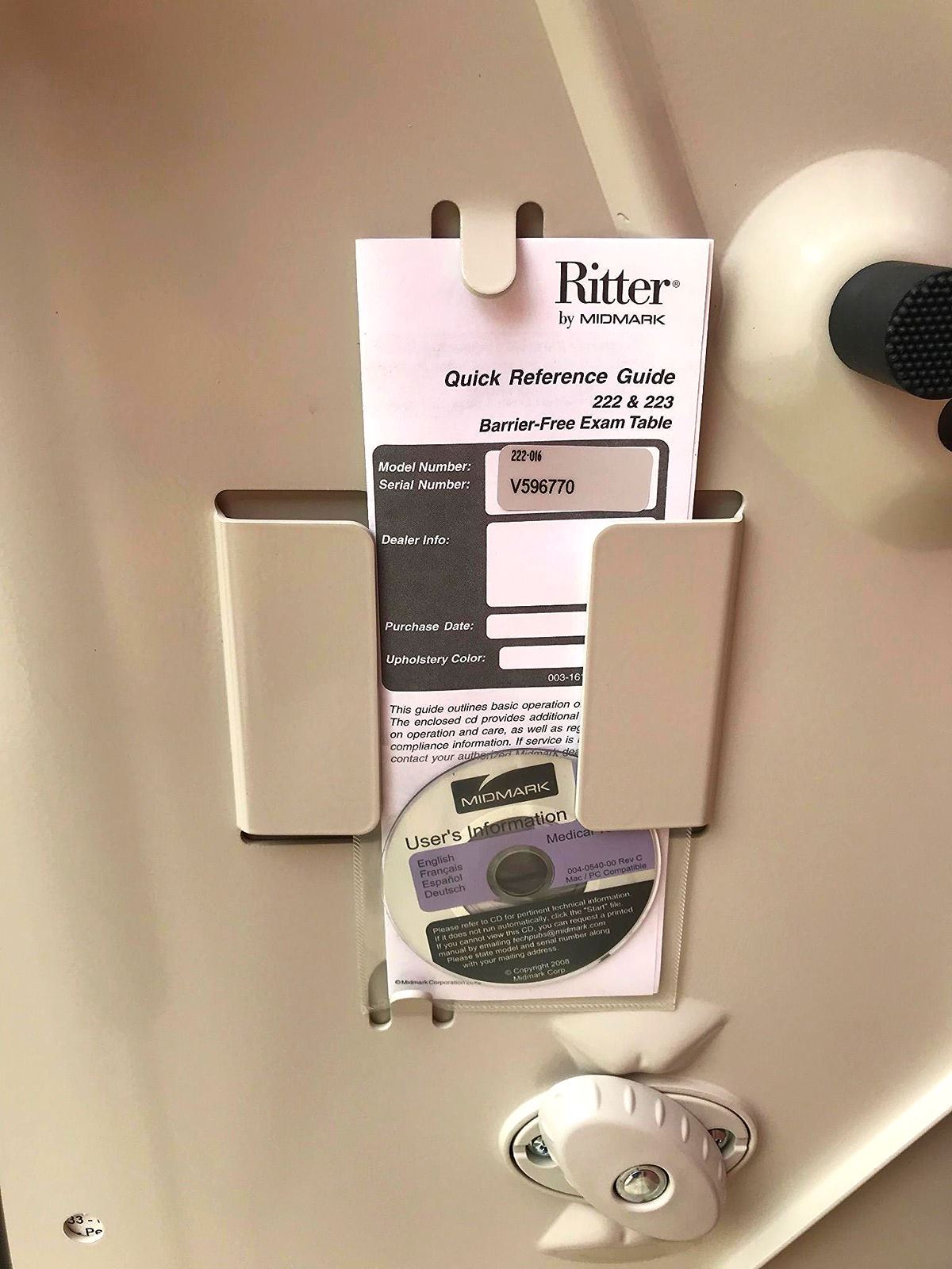 MIDMARK RITTER 222 HI-LO POWER PATIENT EXAM TABLE GYNECOLOGY MEDICAL FOOT REMOTE