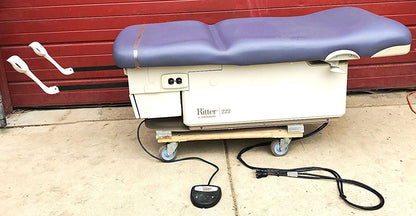 MIDMARK RITTER 222 HI-LO POWER PATIENT EXAM TABLE GYNECOLOGY MEDICAL FOOT REMOTE