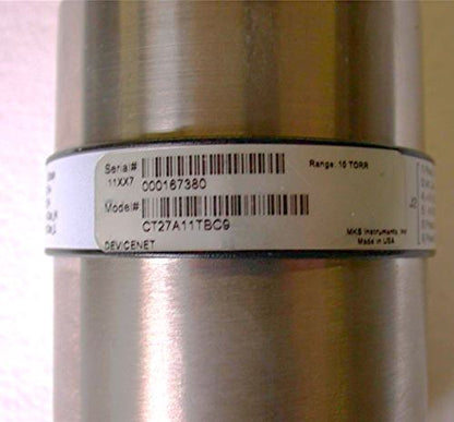 BARATRON MKS DEVICENET PRESSURE TRANSDUCER RANGE 16 TORR MODEL CT27A11TBC9 FSHIP