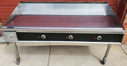 TOP-OF-THE-LINE KEATING MIRACLEAN 72x36FLD GAS GRIDDLE WHEELS WARRANTY FREE SHIP