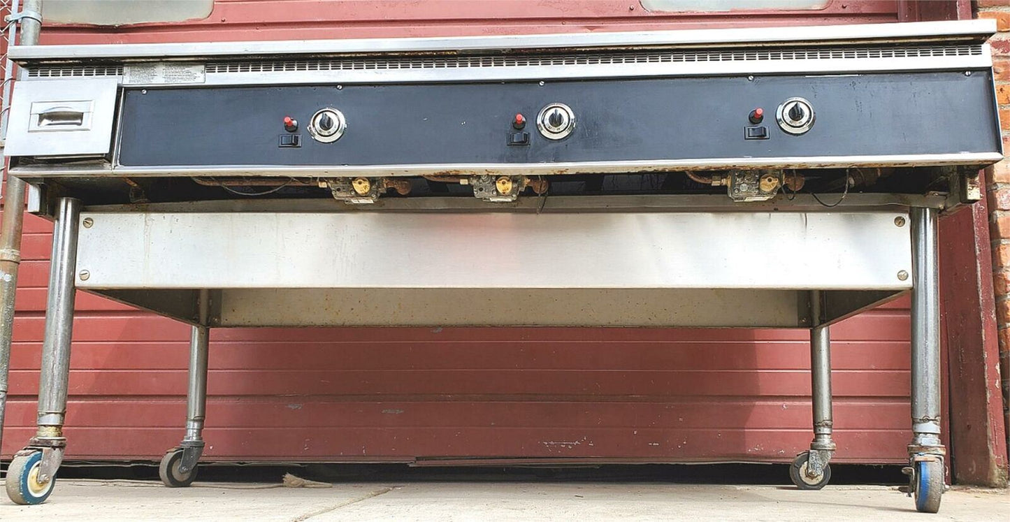 TOP-OF-THE-LINE KEATING MIRACLEAN 72x36FLD GAS GRIDDLE WHEELS WARRANTY FREE SHIP