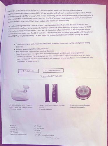 Rare MEYER SOUND SB-3F 9000W SPEAKER UMichigan BIGHOUSE FootballStadium FREESHIP