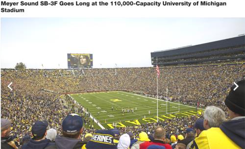 Rare MEYER SOUND SB-3F 9000W SPEAKER UMichigan BIGHOUSE FootballStadium FREESHIP