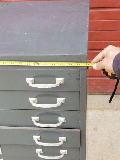 VINTAGE 1950's COLE STEEL MAP FILE STORAGE BIN CABINET DRAWER SYSTEM FREE SHIP