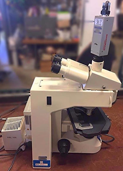 ZEISS AXIOSKOP-2 MICROSCOPE 3 OBJECTIVES & LIGHT SOURCE FREESHIP