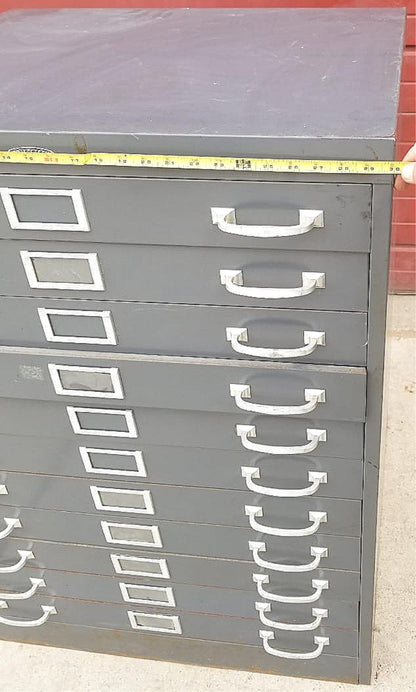 VINTAGE 1950's COLE STEEL MAP FILE STORAGE BIN CABINET DRAWER SYSTEM FREE SHIP