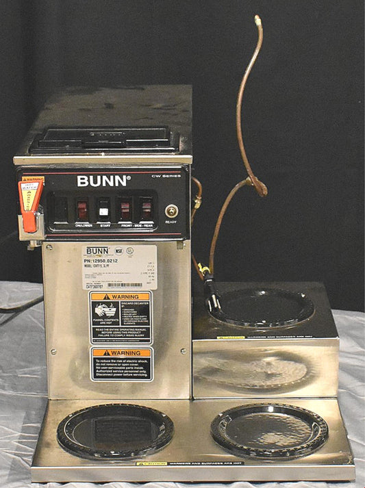 BUNN-O-MATIC 3 WARMER POUR OVER COFFEE BREWER MODEL CWTF15 w/SPOUT FREE SHIPPING