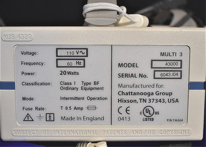 For Parts CHATTANOOGA PRESSSION LYMPHEDEMA PUMP MULTI 3 SCD HOSE SLEEVE LEAKING