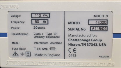 For Parts CHATTANOOGA PRESSSION LYMPHEDEMA PUMP MULTI 3 SCD HOSE SLEEVE LEAKING