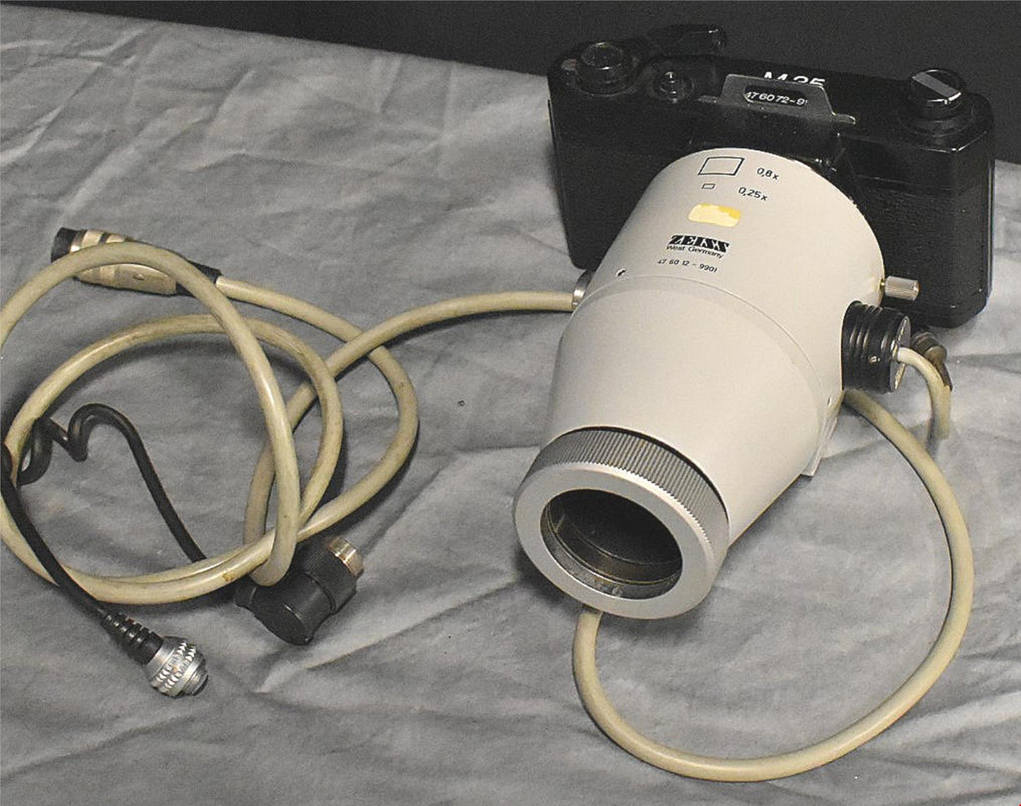 LOT OF 1980's ZEISS PHOTOMICROSCOPE M-63 35mm CYLINDER AUTO EXPOS PARTS FREESHIP