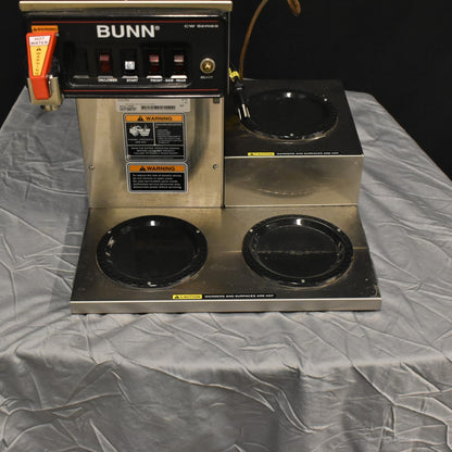 BUNN-O-MATIC 3 WARMER POUR OVER COFFEE BREWER MODEL CWTF15 w/SPOUT FREE SHIPPING