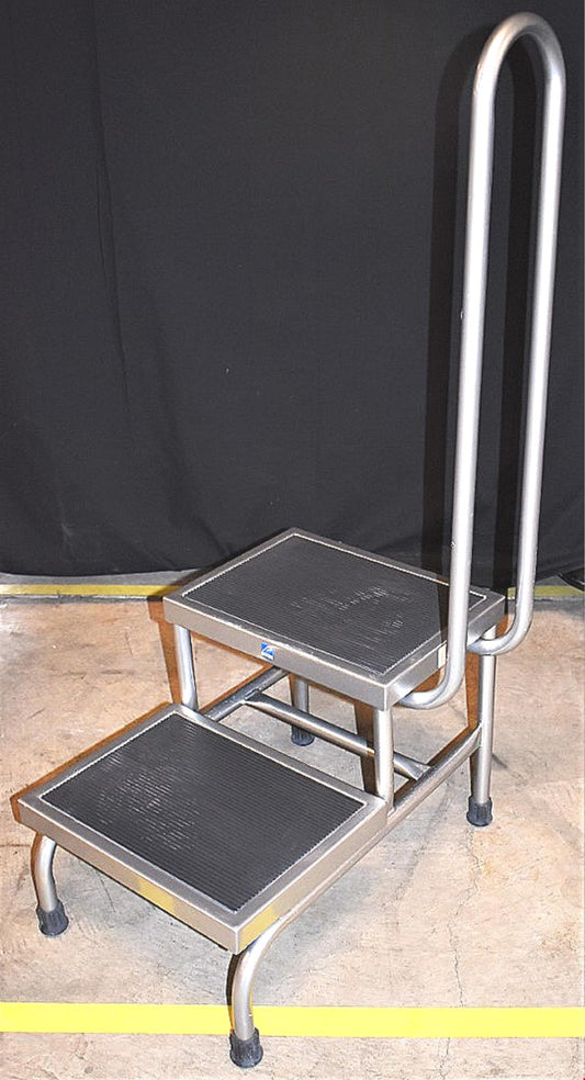 1BRANDNEW ORIGINAL PEDIGO DOUBLE STEP GRAYPOWDERCOAT FOOTSTOOL HANDRAIL FREESHIP