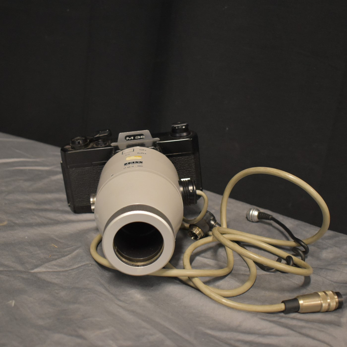 LOT OF 1980's ZEISS PHOTOMICROSCOPE M-63 35mm CYLINDER AUTO EXPOS PARTS FREESHIP