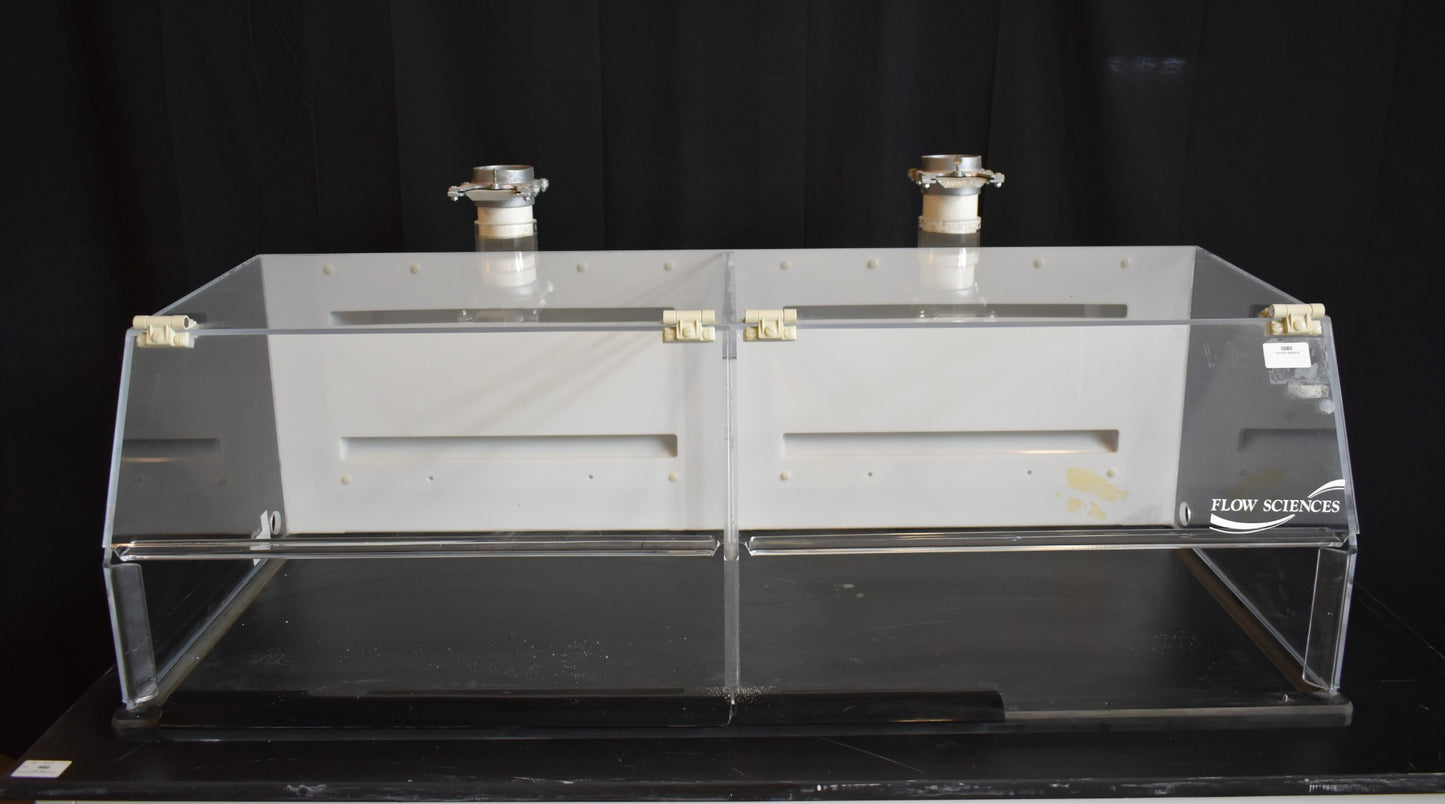 (2) FLOW SCIENCES VBSE VENTED 3ft SAFETY ENCLOSURE FUME HOOD