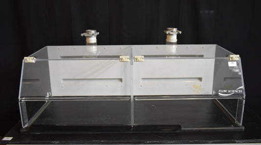 (2) FLOW SCIENCES VBSE VENTED 3ft SAFETY ENCLOSURE FUME HOOD