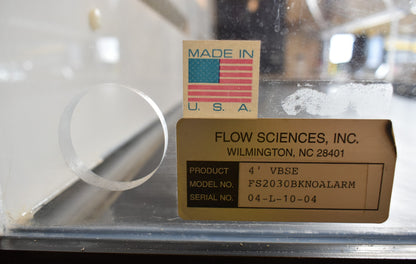 (2) FLOW SCIENCES VBSE VENTED 3ft SAFETY ENCLOSURE FUME HOOD