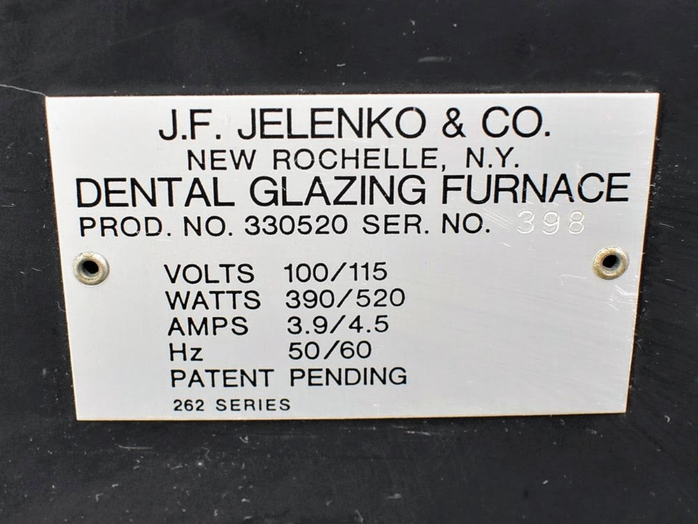 PENNWALD JELENKO JEL-CRAFT AUTO-GLAZER DENTAL FURNACE OVEN FREE SHIP