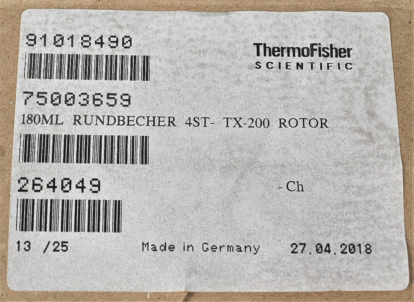 BRAND NEW THERMO SCIENTIFIC TX-200 SWING ROTOR with 4 x 180ml BUCKETS FREE SHIP