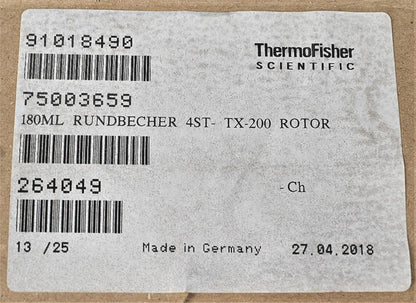 BRAND NEW THERMO SCIENTIFIC TX-200 SWING ROTOR with 4 x 180ml BUCKETS FREE SHIP