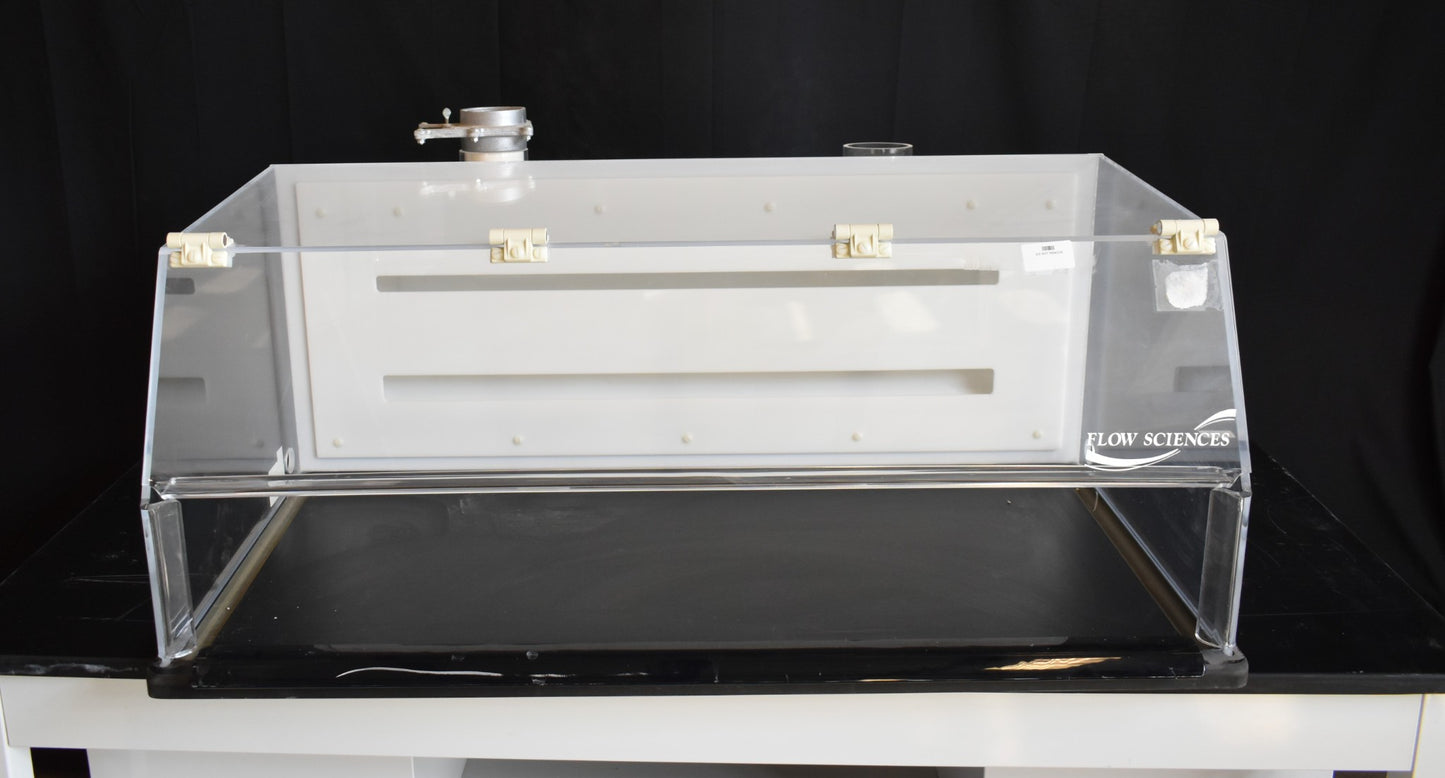 (2) FLOW SCIENCES VBSE VENTED 3ft SAFETY ENCLOSURE FUME HOOD