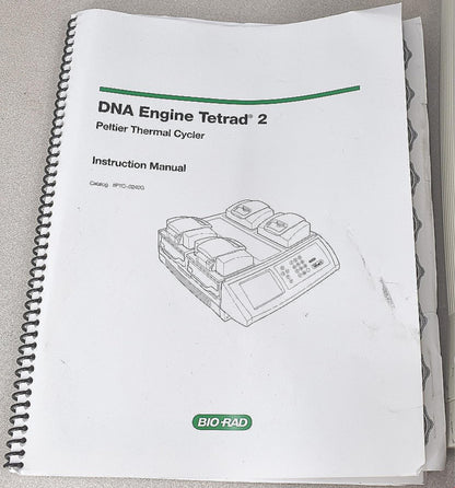 BIORAD PTC0240C TETRAD2 PELTIER PROGRAMMABLE 96WELL THERMAL CYCLER 4 ALPHA BLOCK