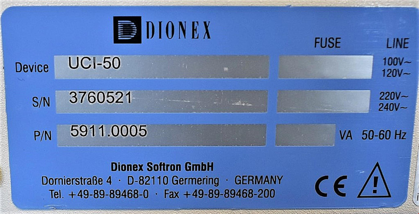 WARRANTY DIONEX UCI-50 UNIVERSAL CHROMATOGRAPHY INTERFACE BONUS CABLES FREE SHIP