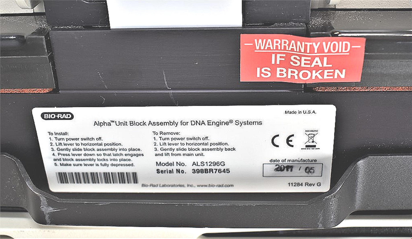 BIORAD PTC0240C TETRAD2 PELTIER PROGRAMMABLE 96WELL THERMAL CYCLER 4 ALPHA BLOCK