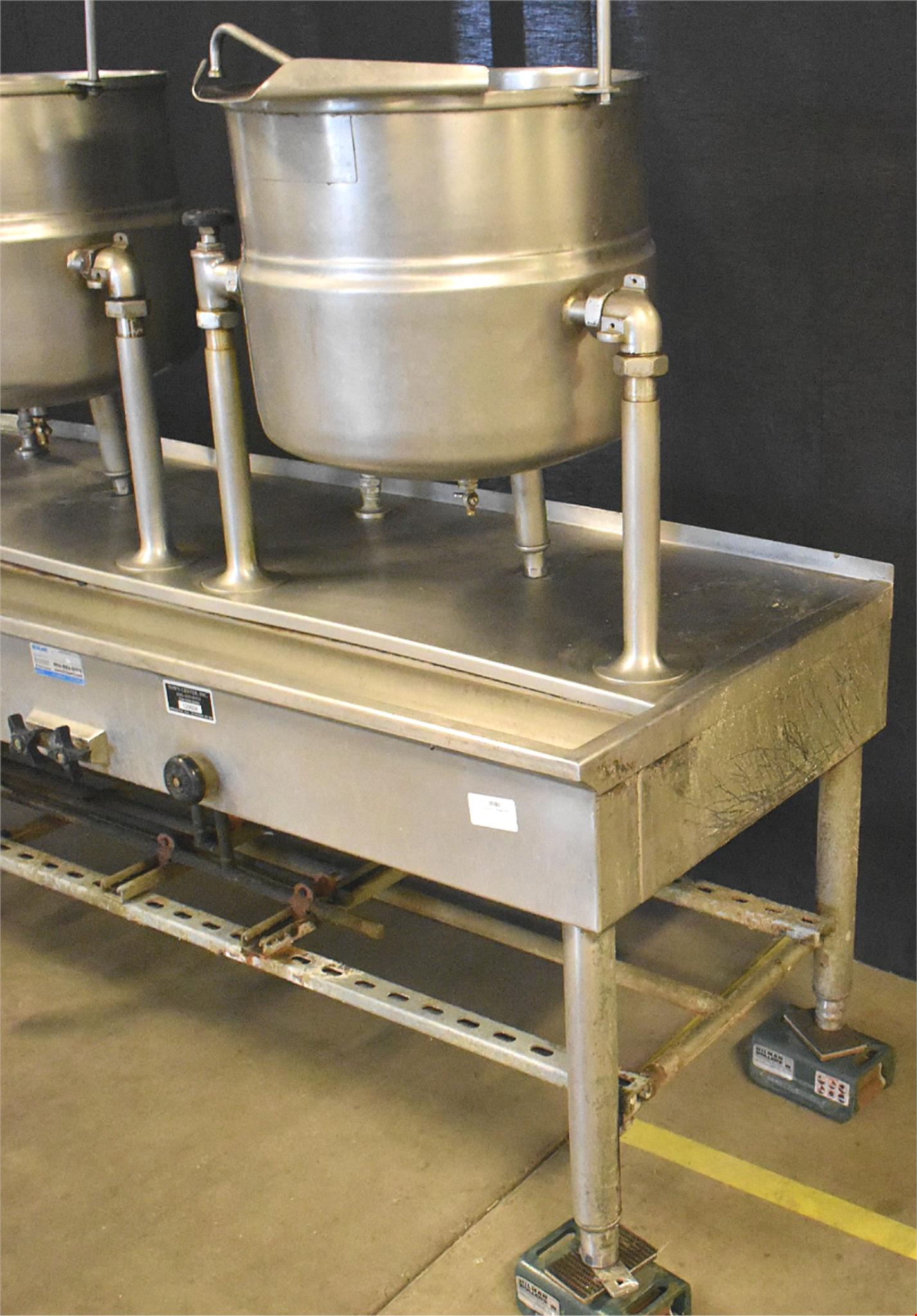 RARE 3 UNIT STATION GROEN TDA/1-40 DIRECT STEAM 30 GALLON TILT KETTLES FREESHIP